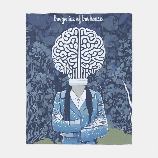 Brainy Person Fleecedecke (Vorderseite)