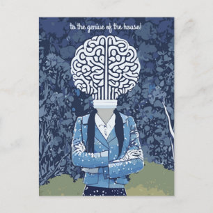 Brainy Person Postkarte