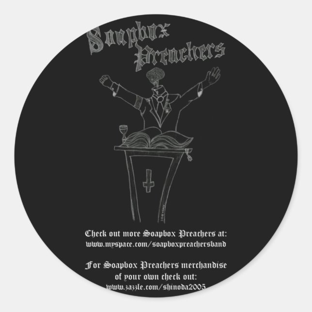 Brainy Preacher Sticker (Vorderseite)