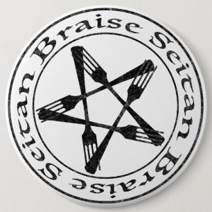 Braise Seitan Vegan Pentagram (dunkle Fassung) Button