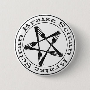 Braise Seitan Vegan Pentagram (dunkle Fassung) Button