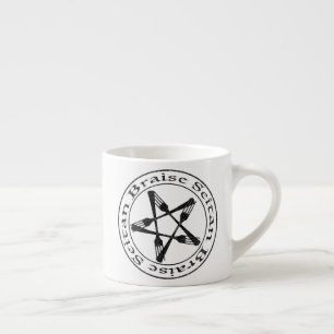 Braise Seitan Vegan Pentagram (dunkle Fassung) Espressotasse