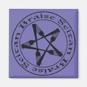 Braise Seitan Vegan Pentagram (dunkle Fassung) Magnet