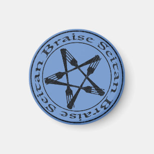 Braise Seitan Vegan Pentagram (dunkle Fassung) Magnet