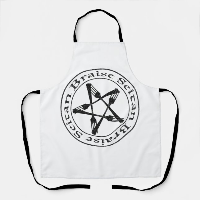 Braise Seitan Vegan Pentagram (dunkle Fassung) Schürze (Vorderseite)