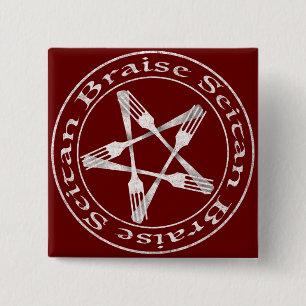 Braise Seitan Vegan Pentagram (Lichtversion) Button