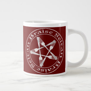 Braise Seitan Vegan Pentagram (Lichtversion) Jumbo-Tasse