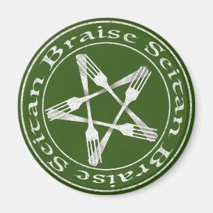 Braise Seitan Vegan Pentagram (Lichtversion) Magnet