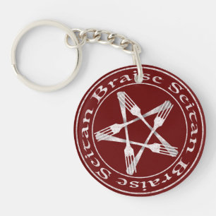 Braise Seitan Vegan Pentagram (Lichtversion) Schlüsselanhänger