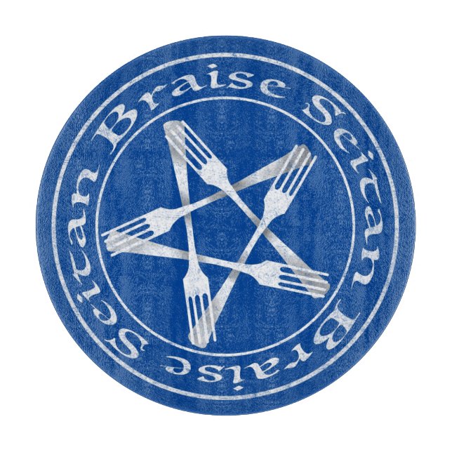 Braise Seitan Vegan Pentagram (Lichtversion) Schneidebrett (Vorderseite)