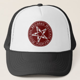 Braise Seitan Vegan Pentagram (Lichtversion) Truckerkappe