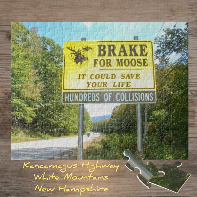 Brake for Moose Kancamagus Highway New Hampshire Puzzle (Von Creator hochgeladen)