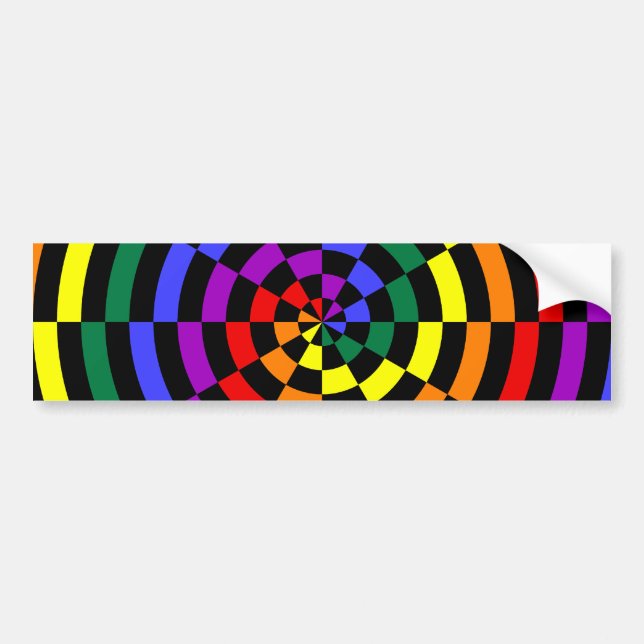 Braken Rainbow Spiral Design Autoaufkleber (Vorne)