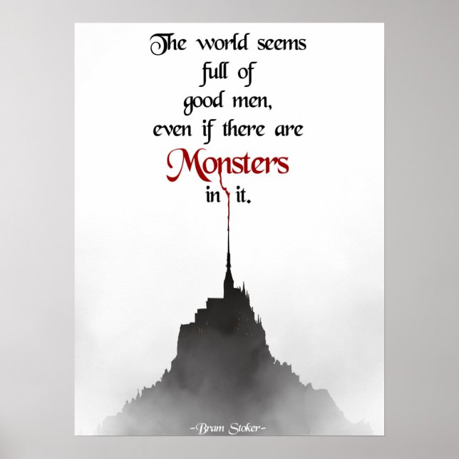 Bram Stoker Zitat Minimalistisch Poster (Vorne)