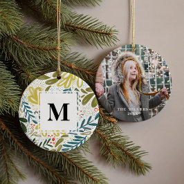 Bramble | Botanisches Monogramm-Foto Keramik Ornament
