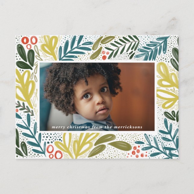 Bramble Festive Botanische Postkarte (Vorderseite)