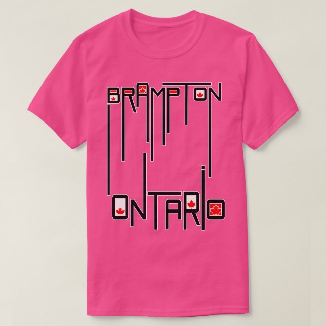Brampton Ontario Canada Flag T-Shirt (Design vorne)