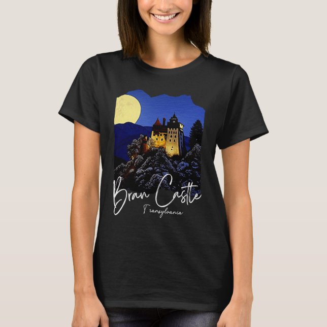 Bran Castle Transylvania Zuhause zum Dracula Maler T-Shirt (Vorderseite)