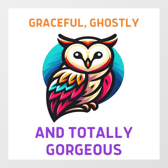 Bran Owl Nature's Stille Schönheit Fensteraufkleber (Blatt)