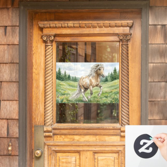 Brana Pinto Palomino Icelandic Watercolor Fensteraufkleber (Haustür)