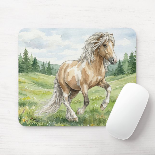 Brana Pinto Palomino Icelandic Watercolor Mousepad (Mit Mouse)