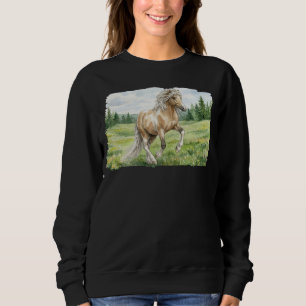 Brana Pinto Palomino Isländische Aquarellmalerei Sweatshirt