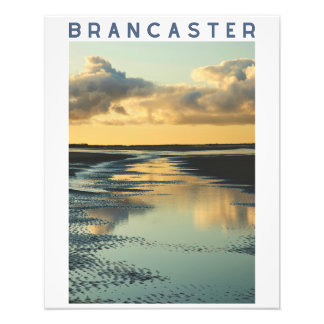 Brancaster Beach Reflections at Sunset, Norfolk Fotodruck