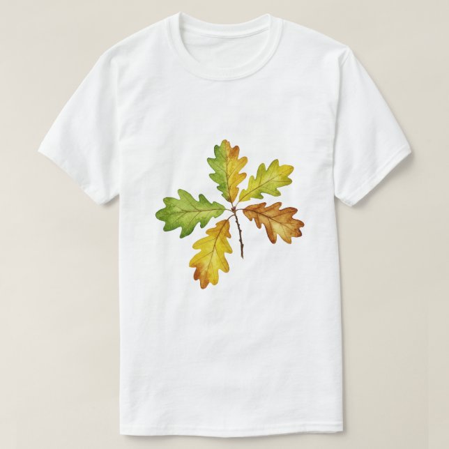 Branch of oak leaves T-Shirt (Design vorne)