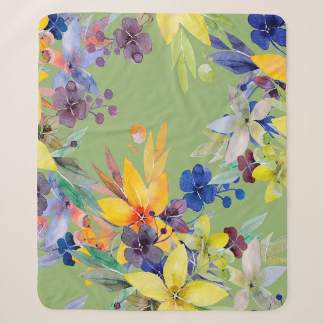 Branch watercolor seamless pattern. Image on white Sherpadecke (Vorderseite)