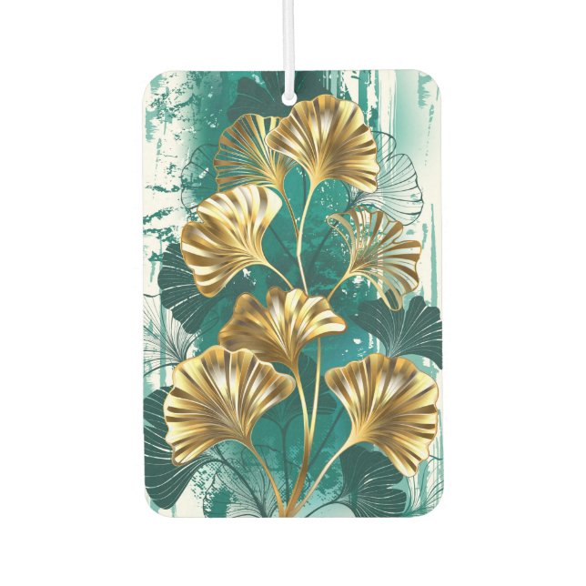 Branch with Golden Leaves Ginko Biloba Autolufterfrischer (Vorderseite)