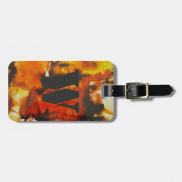 Brand auf dem Gepäckanhänger