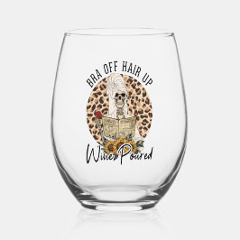 Brand aus dem Haar Wein gossen lustiges Skelett Weinglas Ohne Stiel