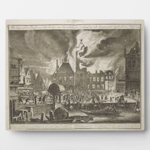 Brand im alten Rathaus von Amsterdam, 17. Juli 165 Fotoplatte