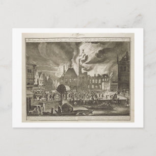 Brand im alten Rathaus von Amsterdam, 17. Juli 165 Postkarte