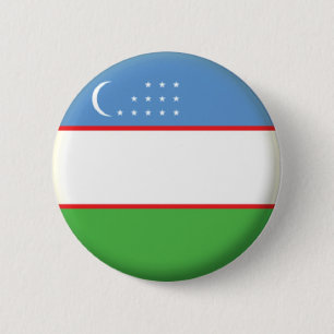 BRAND NEU! - UZBEKISTAN BUTTON BACK ABZEICHEN