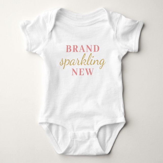"Brand Sparkling New" Baby Bodysuit Baby Strampler (Vorderseite)