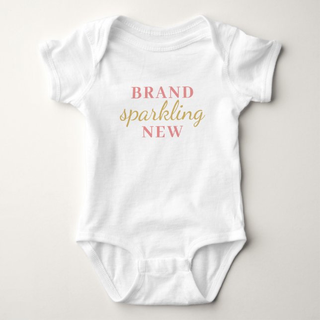 "Brand Sparkling New" Baby Bodysuit Strampler (Vorderseite)