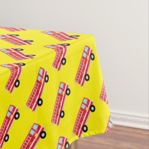Brand Truck Geburtstagsparty Tableclout Tischdecke