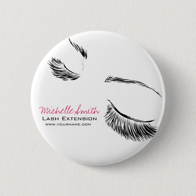 Brand von Hair and Beauty Lash Extension Button (Vorderseite)