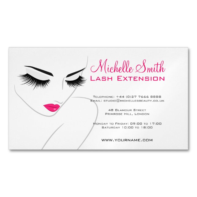 Brand von Hair and Beauty Lash Extension Magnetische Visitenkarte