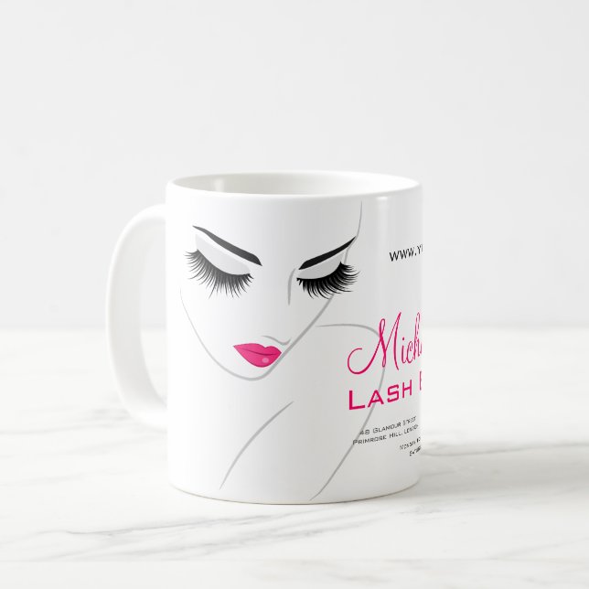 Brand von Hair and Beauty Lash Extension Tasse (Vorderseite Links)