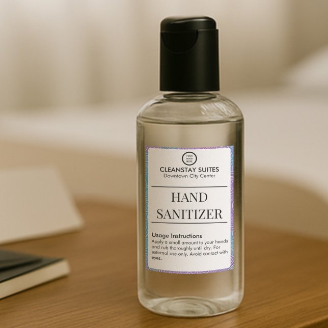 Brandable Hospitality Guest Hand Sanitizer Label Lebensmitteletikett (Von Creator hochgeladen)