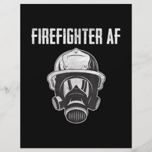 BrandbekämpfungsAF Gasmaske Funny Firefighter Briefbogen