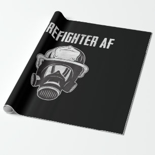 BrandbekämpfungsAF Gasmaske Funny Firefighter Geschenkpapier