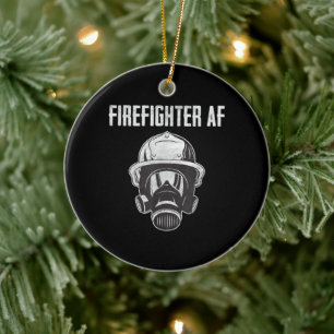 BrandbekämpfungsAF Gasmaske Funny Firefighter Keramik Ornament
