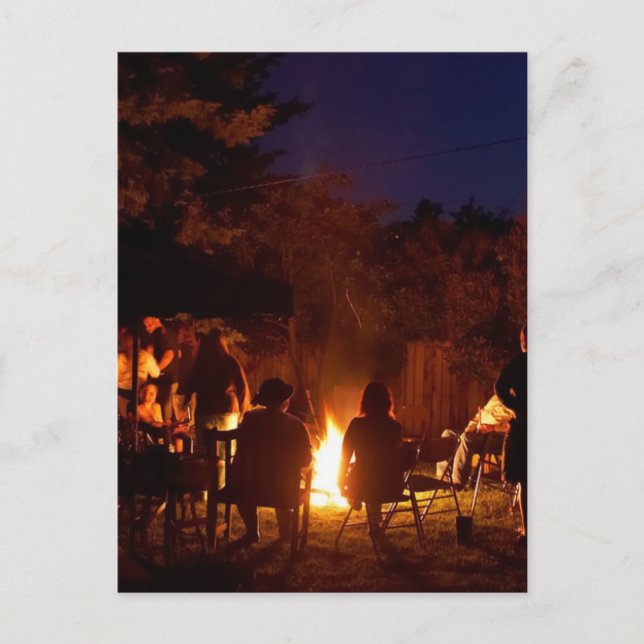 Brände bei Nacht Postkarte (Vorderseite)
