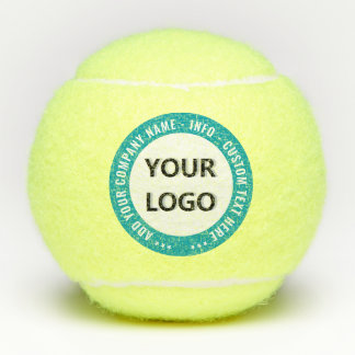 Branded Company Logo and Text Tennis Balls Example Tennisbälle