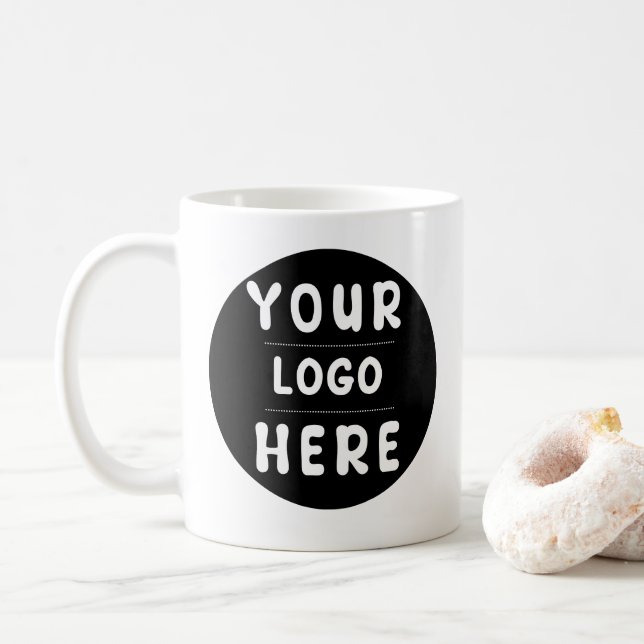 Branded Custom Logo or image for Business Kaffeetasse (Mit Donut)