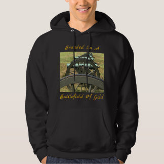 Branded In A Battlefield Of Gold Black Hoodie Mens