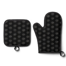 Branded Oven Mitt and Pot Holder Set für Koch